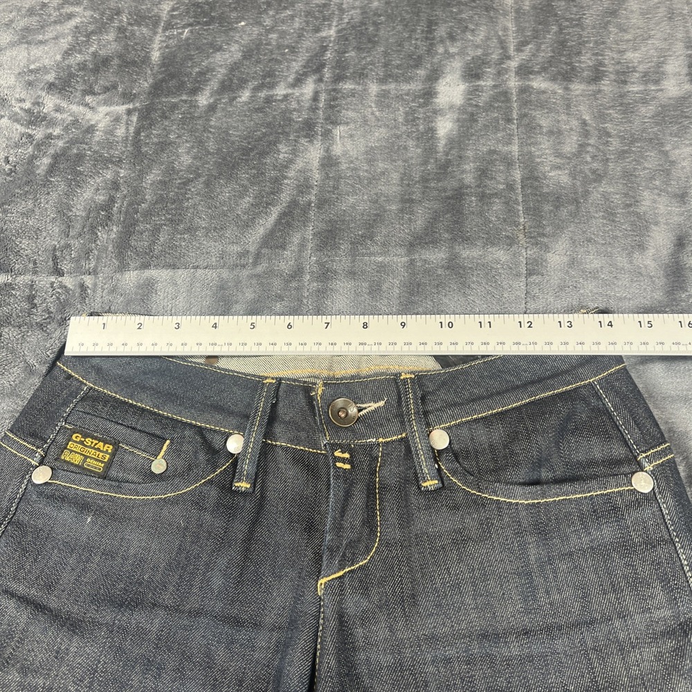 G-Star Midge Skinny Jeans Womens Size 27X32 Dark Blue Distressed Back Strap - Picture 6 of 8